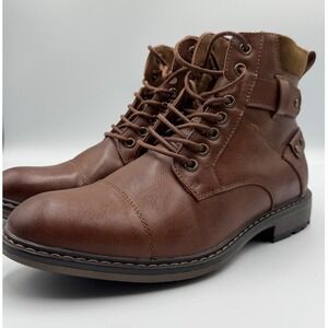 Portland Boot Company Mens Brown Cap Toe Lace Up Boots Siz 7.5 NWOB